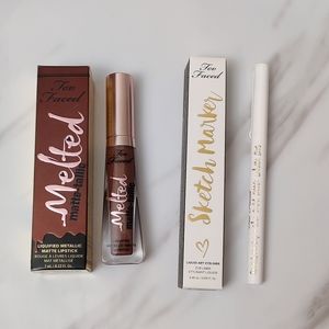 Too Faced Melted Matte-tallic Matte Lipstick & Liquid Art Eyeliner Special Duo